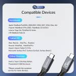 Orico TBZ4 Thunderbolt 4 Data Cable Type-C Fast Charge Cable Compatible with Thunderbolt 3