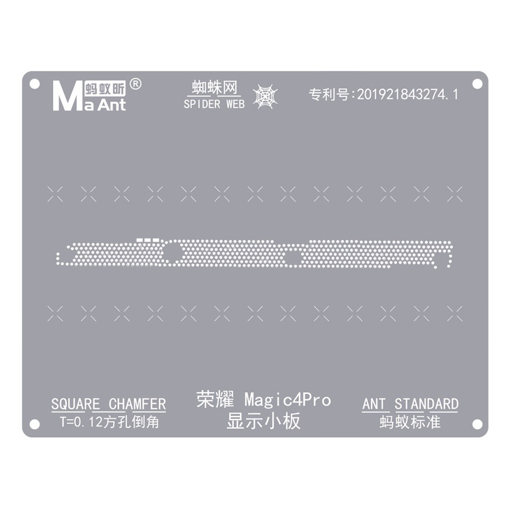 MaAnt 0.12mm Display Small Board BGA Reballing Stencil for Honor Magic 4 Pro