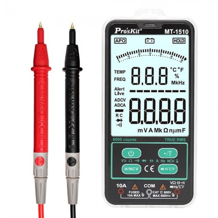 Pro'sKit MT-1510 True RMS Smart Professional Multimeter with Large Display Card-type