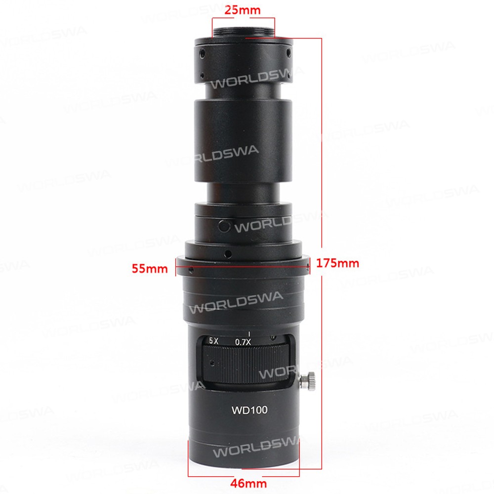 Ultra-clear 0.7-5.0X Continuous Zoom 500 Times Single-tube Optical Lens for Electron Microscope