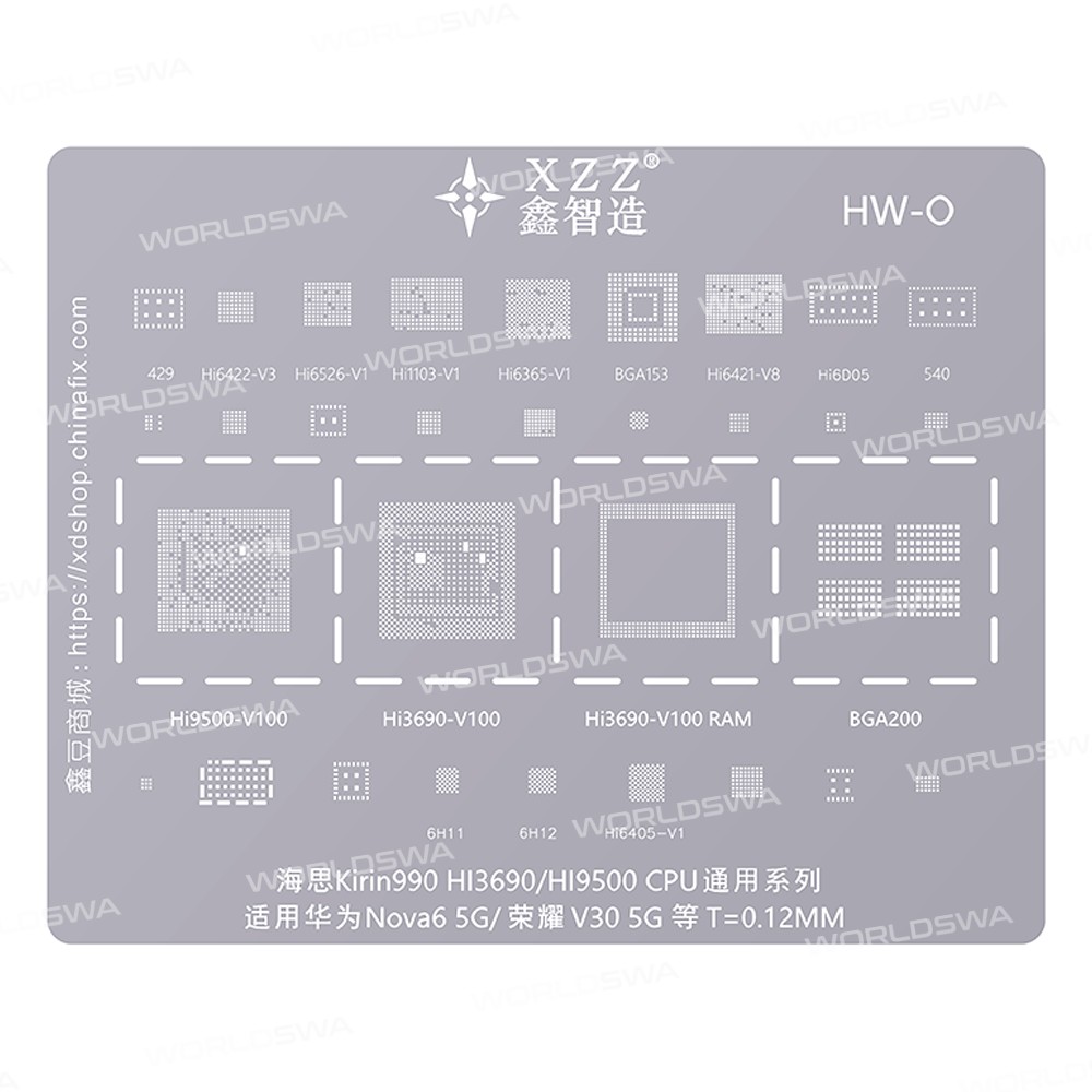 xinzhizao cpu-universal-series-bga-reballing-stencil-set-two-3
