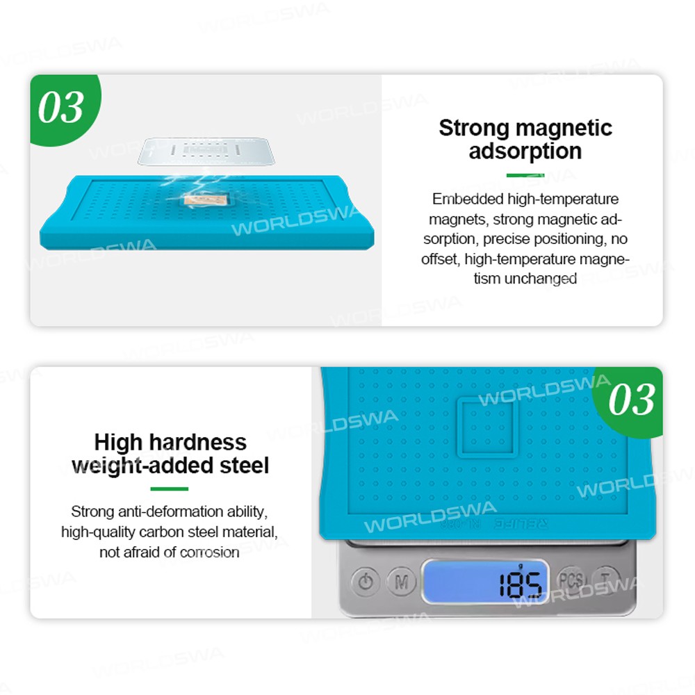 relife rl-088-tin-planted-universal-magnetic-base-for-mobile-phone-bga-soldering-repair-12