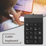 Portable 18 Keys USB Wired Driver-free Mini Digital Keyboard for Desktop Laptop