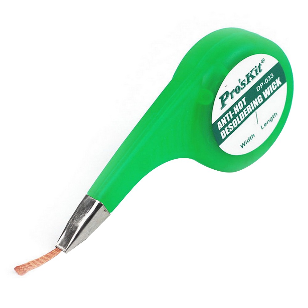 Pro'skit DP-033 1.5/2.0/2.5/3.0/3.5mm Anti-hot Suction Tin Wire with Thumb Wheel Dispenser