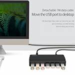 Orico H7928-U3 7-Port Superspeed USB 3.0 HUB with 12V Power Adapter for Desktop Computer Laptop