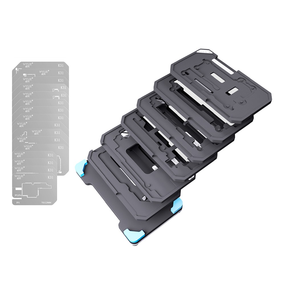 wylie k31-012mm-motherboard-middle-layer-planting-tin-platform-set-for-iphone-x-to-16pro-max-1