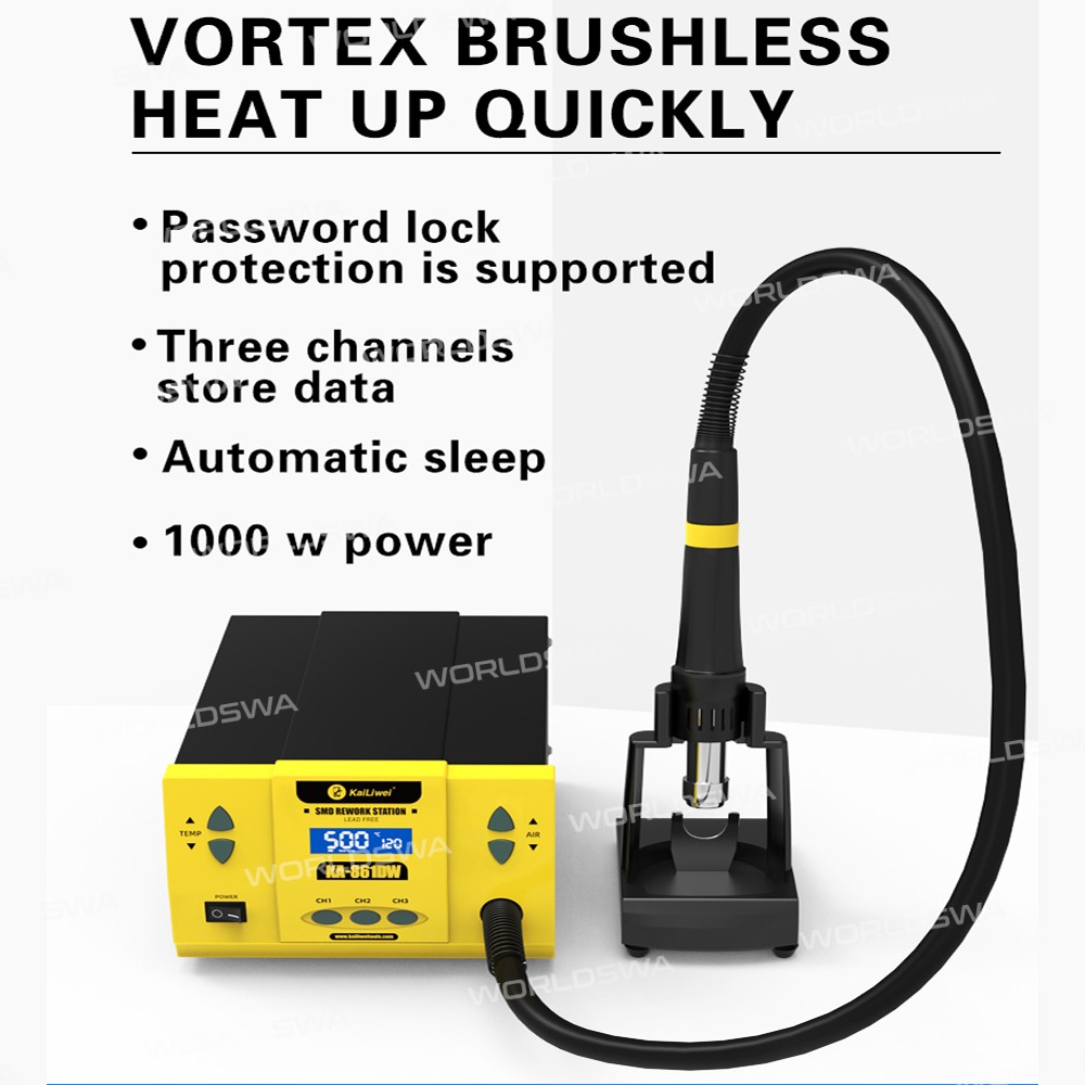 Kailiwei 861DW 1000W Lead-free Hot Air Soldering Station Automatic Sleep SMD Rework Station