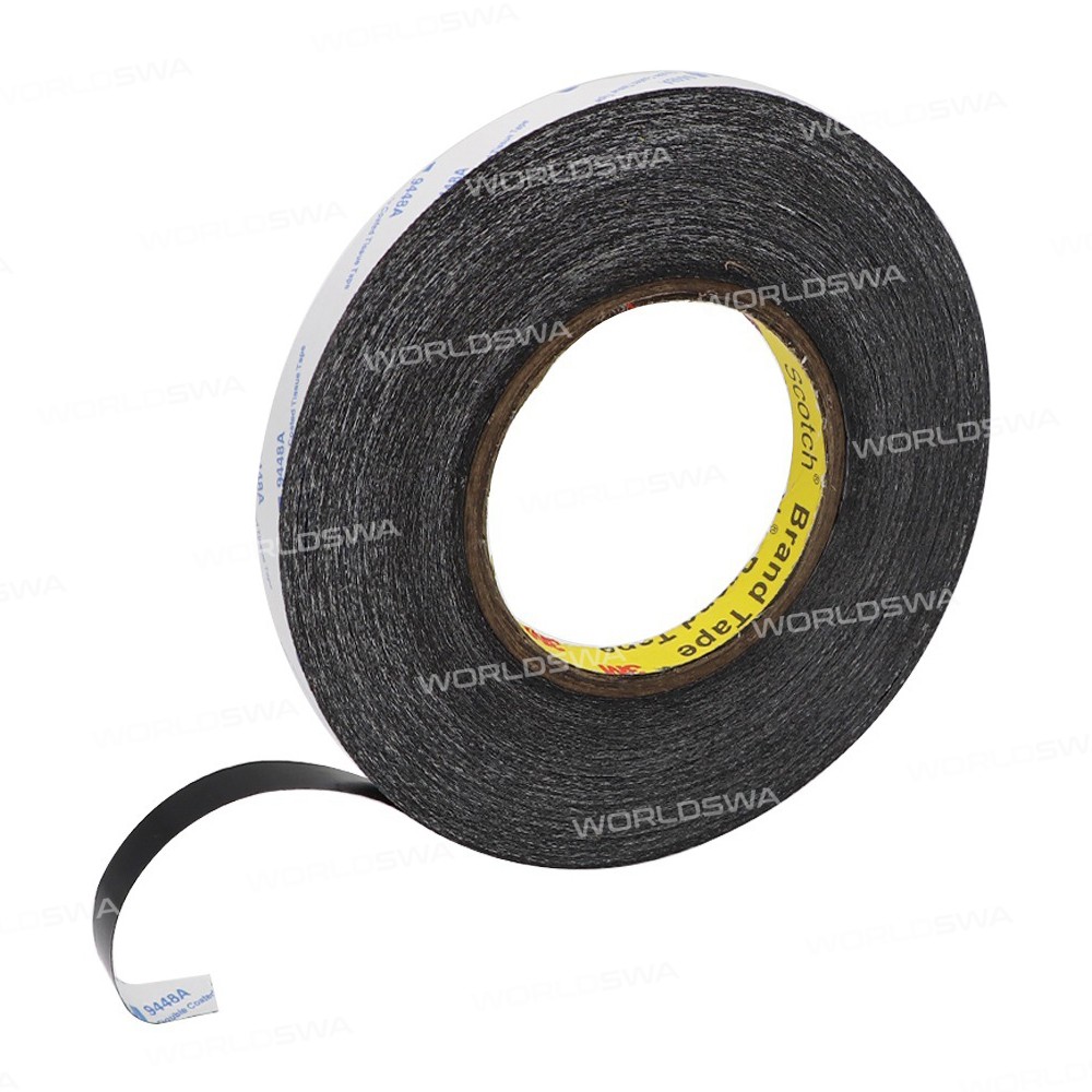3M Double Sided Tape Black Sticker Adhesive Tape - 50 Meters