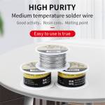 Luxianzi 50g 0.5 / 0.8 / 1.0mm 200? Medium Temperature Leaded Rosin Core Solder Wire