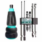 Pro'sKit SD-9820 10-in-1 Multifunctional Removable Ratchet Screwdriver Set