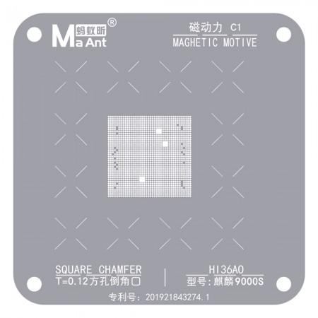 MaAnt Magnetic Power C1 Tin Planting Stencil for Huawei Mate 60 Pro Hisilicon HI36A0 Kirin 9000S