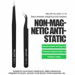 relife rl-esd-black-antistatic-non-magnetic-stainless-steel-precision-tweezers-1