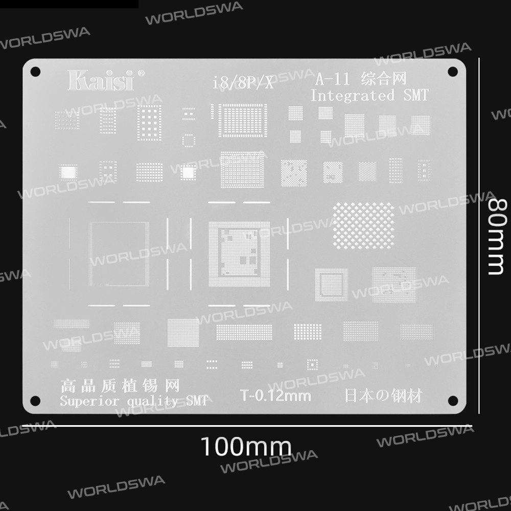 Kaisi 0.12mm BGA Reballing Stencil Net for iPhone 6 to 11 Pro Max