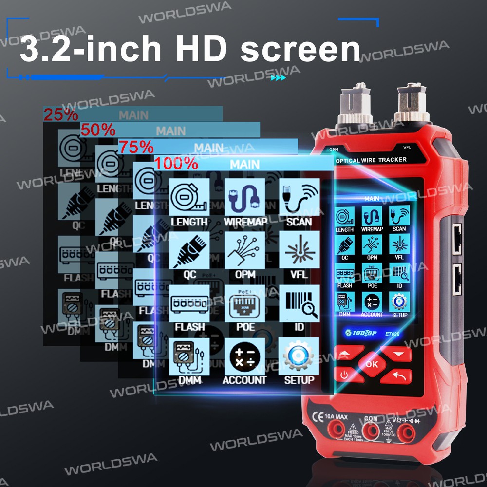 tooltop et636-et638-multifuction-network-cable-tester-optical-power-meter--multimeter-13