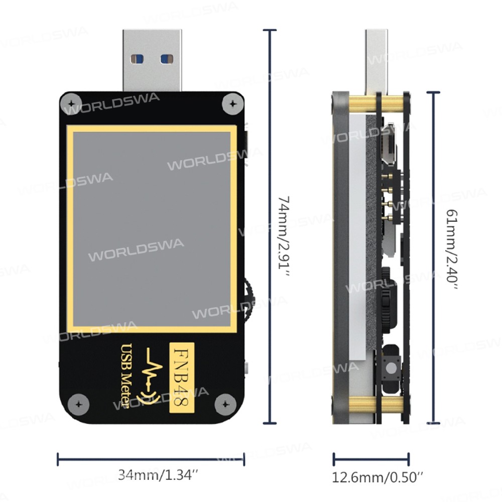 FNB48 USB Type-C Voltmeter Ammeter Detector Current Quick Charging Tester Protocol Tool PD Trigger