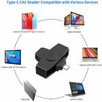 Rocketek USB Type-C High-Performance USB2.0 CAC Smart Card Reader for Android Phones / Windows