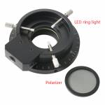 Microscope Illuminator 120pcs LED Ring Lights Diameter 62mm With Polarizer Adjustable Light Source P
