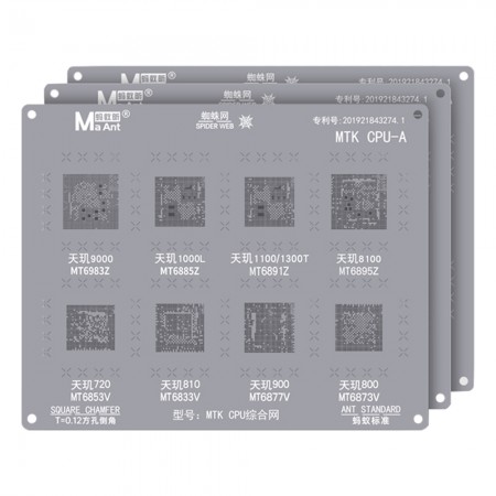 MaAnt MTK CPU Comprehensive BGA Reballing Stencil - For Most MediaTek CPUs