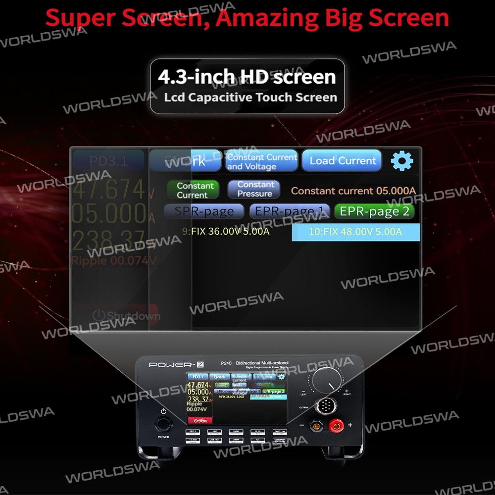 chargerlab power-z-p240-bidirectional-multi-protocol-digital-programmable-power-supply-3