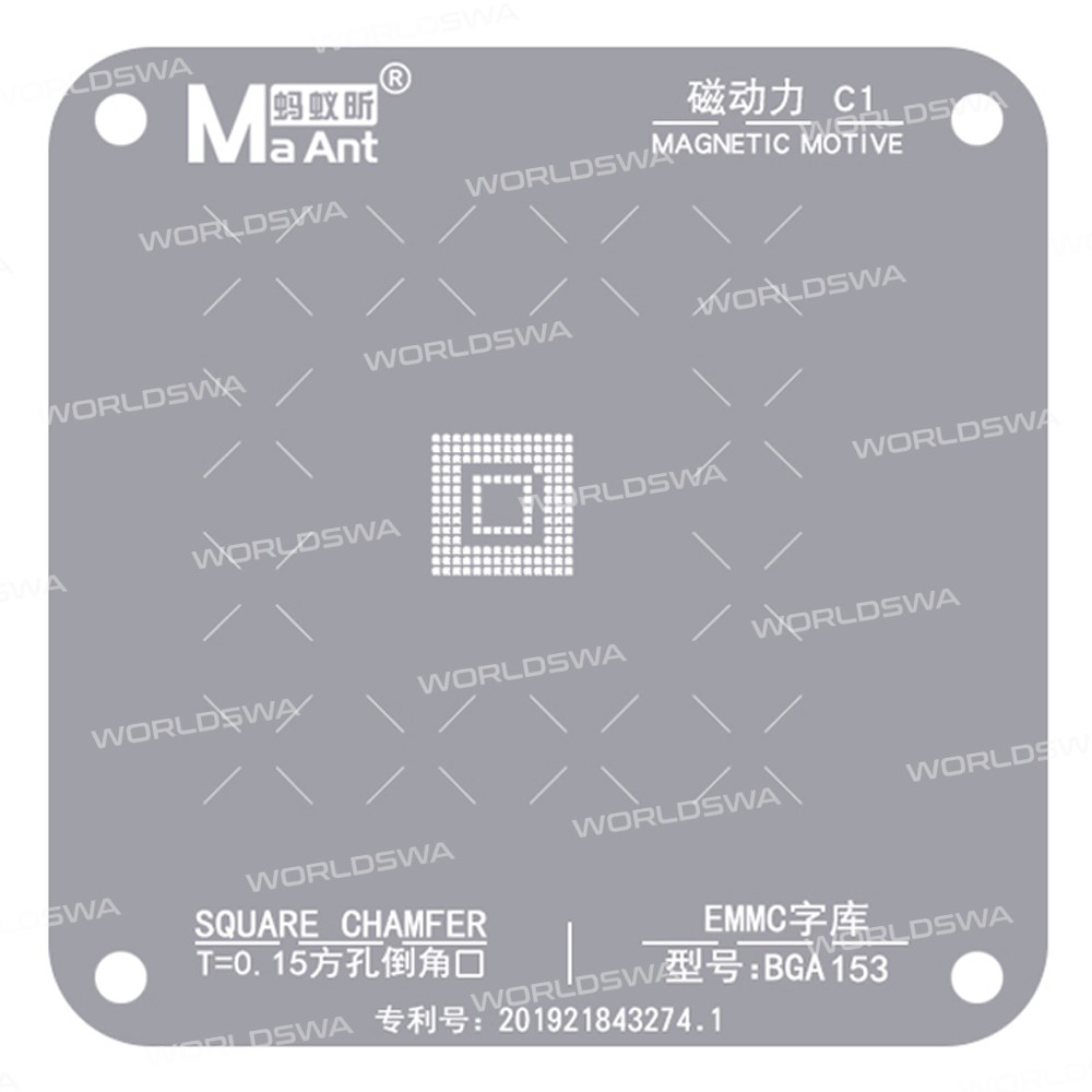 MaAnt EMMC/EMCP/UFS/Fonts Planting Tin Reballing Stencil for BGA 153/162/169/186/221/254