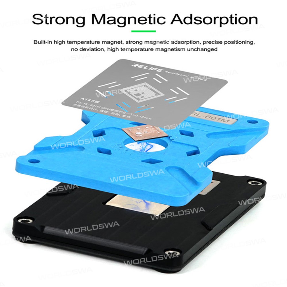 Relife RL-601M CPU Positioning Tin Planting Kit for iPhone A8 - A14