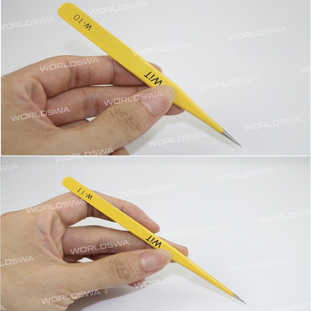 WIT W Series Extra Hardened Anti-Static Stainless Steel Tweezers for Mobile Phone Repair