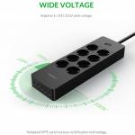 Orico HPC-8A5U 8 AC Outlets Surge Protector Power Strip with 5 USB Ports for Home Office - EU Plug