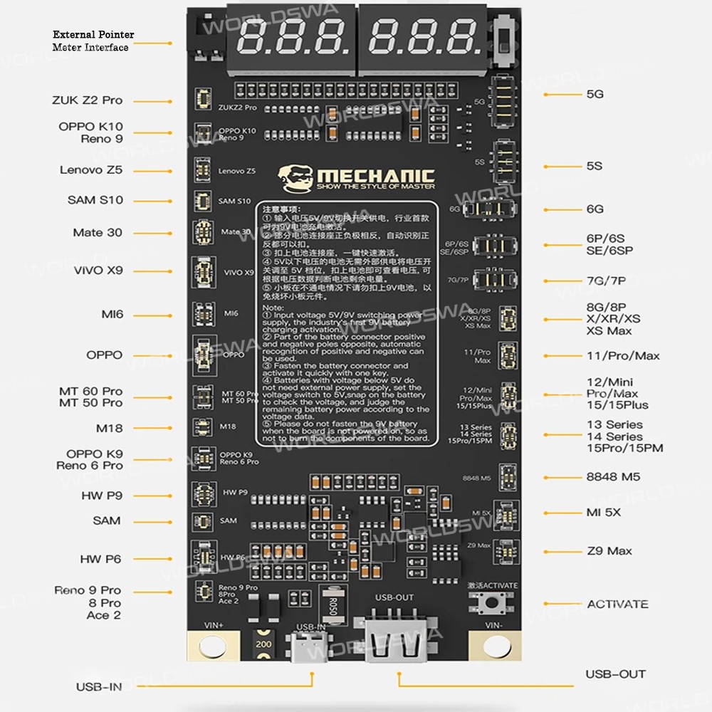 mechanic f918-battery-activation-board-for-iphone-6-to-15pro-max-and-400-android-phone-3