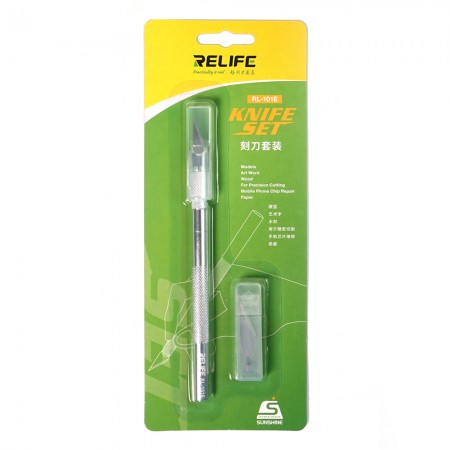 Relife RL-101E 6-Blade Aluminum Alloy Knife Set for Glue Removal, Engraving, and Filming