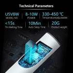Portable Adjustable Temperature U5V8W USB Soldering Iron with Soldering Stand Holder