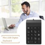Portable 18 Keys USB Wired Driver-free Mini Digital Keyboard for Desktop Laptop