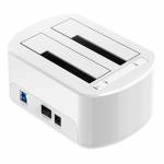 Maiwo K3062A SATA USB3.0 Dual Bay HDD Docking Station for 2.5 / 3.5-inches SSD / Mechanical Hard Dri
