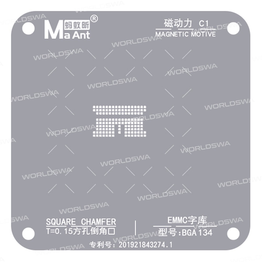 MaAnt EMMC/EMCP/UFS/Fonts Planting Tin Reballing Stencil for BGA 153/162/169/186/221/254