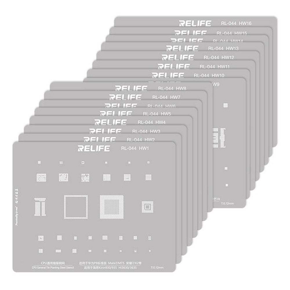 Relife RL-044 Huawei Mobile Series CPU Tin Planting Steel Mesh Set for Huawei Model / Honor Model