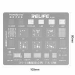 Relife RL-044 0.12mm Tin Planting Stencils for iPhone 7 to 13 CPU/Baseband/WiFi/NFC /BGA Repair