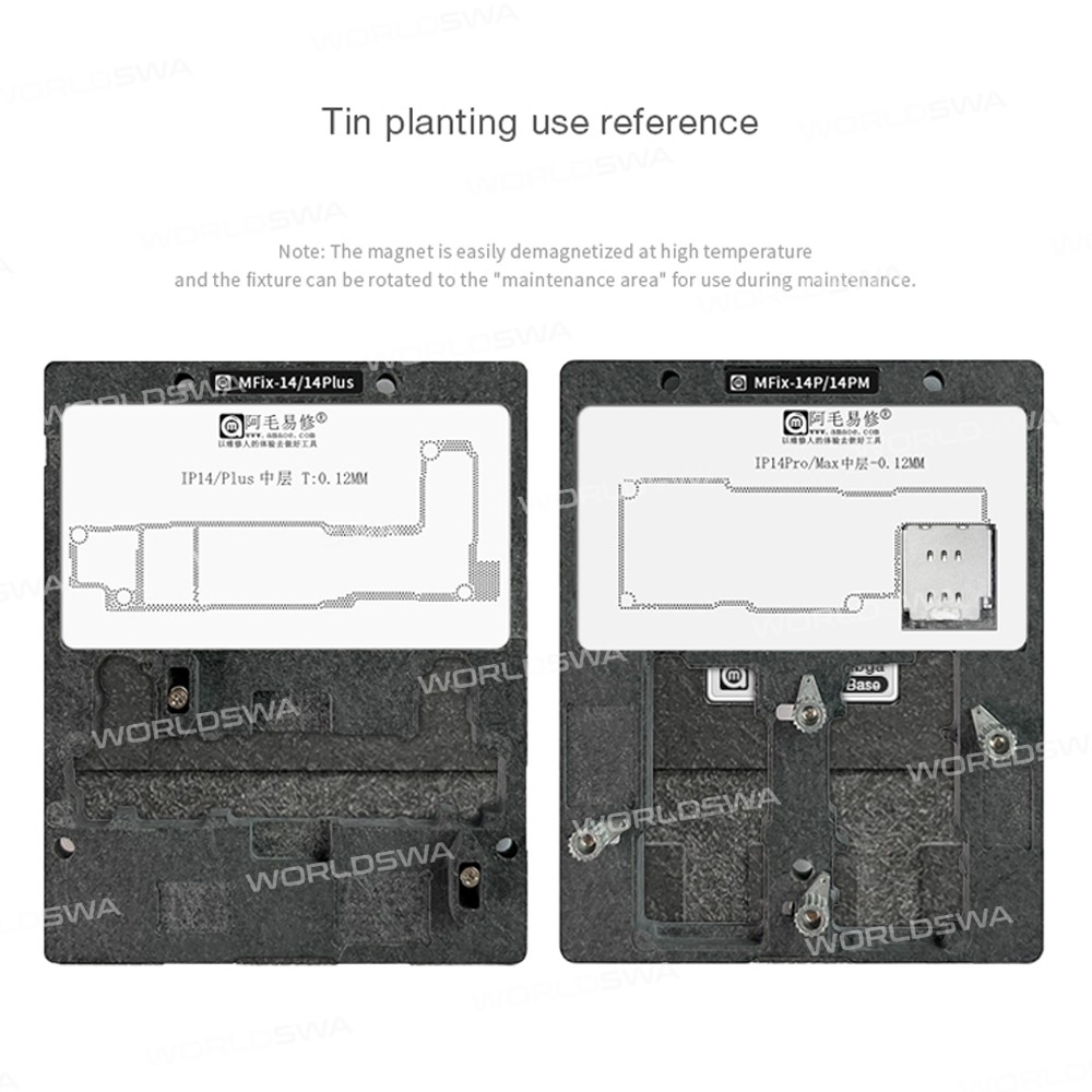 amaoe mfix-14-series-mbga-motherboard-middle-layer-bga-reballing-platform-for-iphone-14-series-7