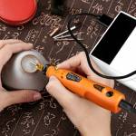 Mini Electric Cordless Battery Drill Grinding Rotary Tool with 76pcs Parts for Drilling Polishing