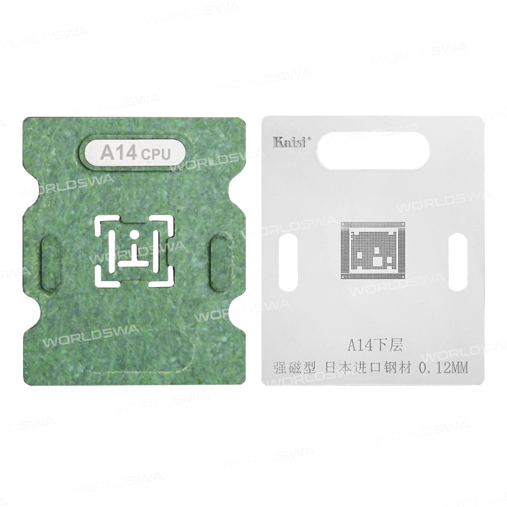 Kaisi Bottom Layer BGA Reballing Stencil Planting Tin Platform for Apple A10 to A14 CPU