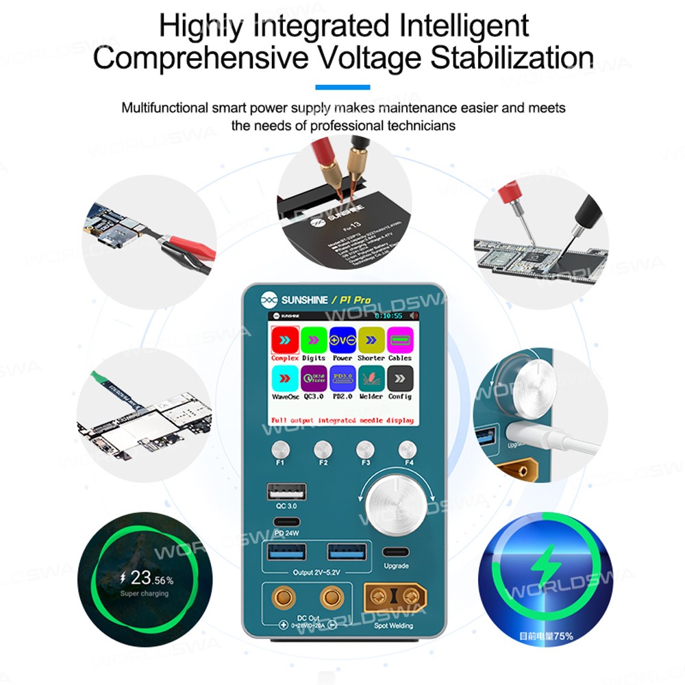 sunshine p1-pro-intelligent-regulated-power-supply-with-waveform-display-short-circuit-repair-15
