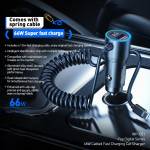 wekome wp-c51-pop-digital-series-66w-cabled-car-fast-charger-2
