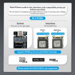 Orico MM2C3-G2 USB3.1 Gen2 Type-C 10Gbps M.2 NVMe / SATA Solid State Drive Enclosure