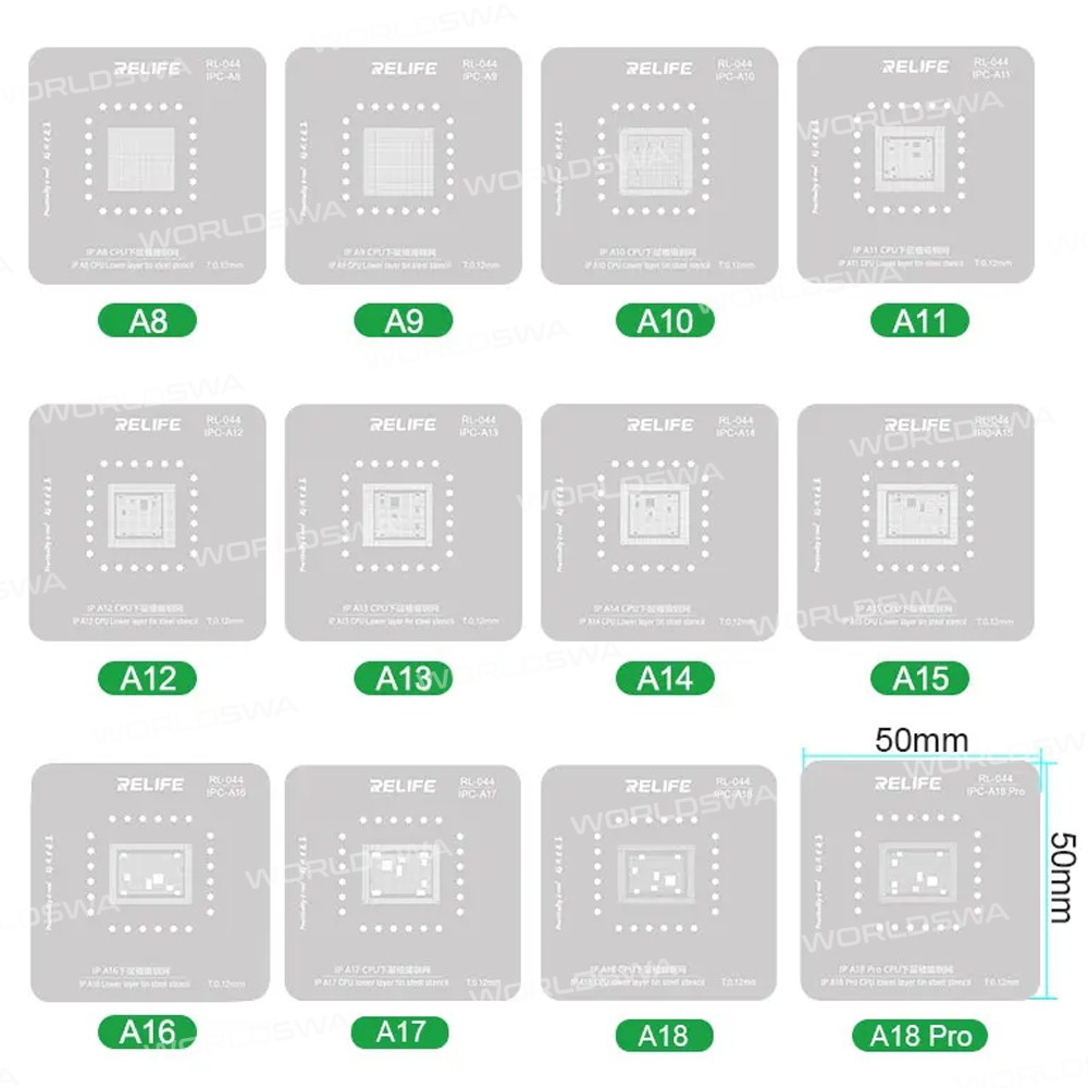 relife rl-601ma-iphone-cpu-lower-layer-tin-planting-platform-set-for-iphone-6-to-16pro-max-a8-to-a18