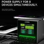 luowei lw-u1-140w-raptor-8-ports-usb-type-c-charger-station-with-wireless-charging-7