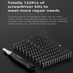 Jakemy JM-8183 145in1 Magnetic CR-V Bits Torx Hex Screw Driver Precision Screwdriver Set