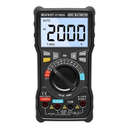 Zoyi ZT-M2H 2KV High Voltage Intelligent AC / DC Digital Multimeter with Anti-burning Protection