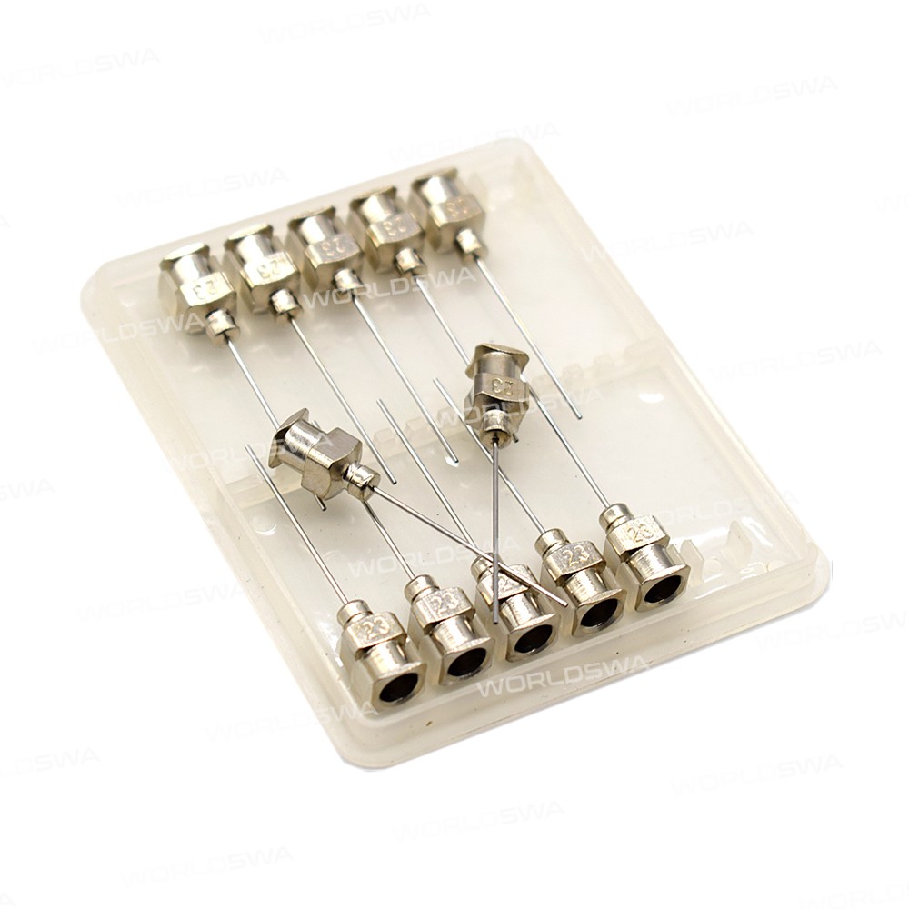 23G Adhesive Glue Liquid Syringe Stainless Steel Needle - 12pcs