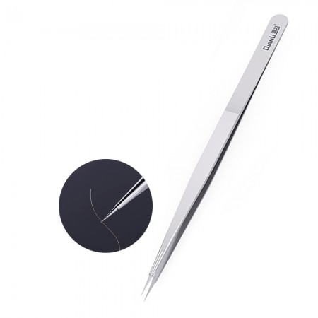 QianLi iNeezy Round Hand Polished Tweezers - Stainless Steel, Anti-Rust, Wear & Corrosion Resistant
