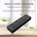 Orico P12-U3 12-Ports Industrial Grade USB 3.0 Hub with Independent Switch for PC Notebook