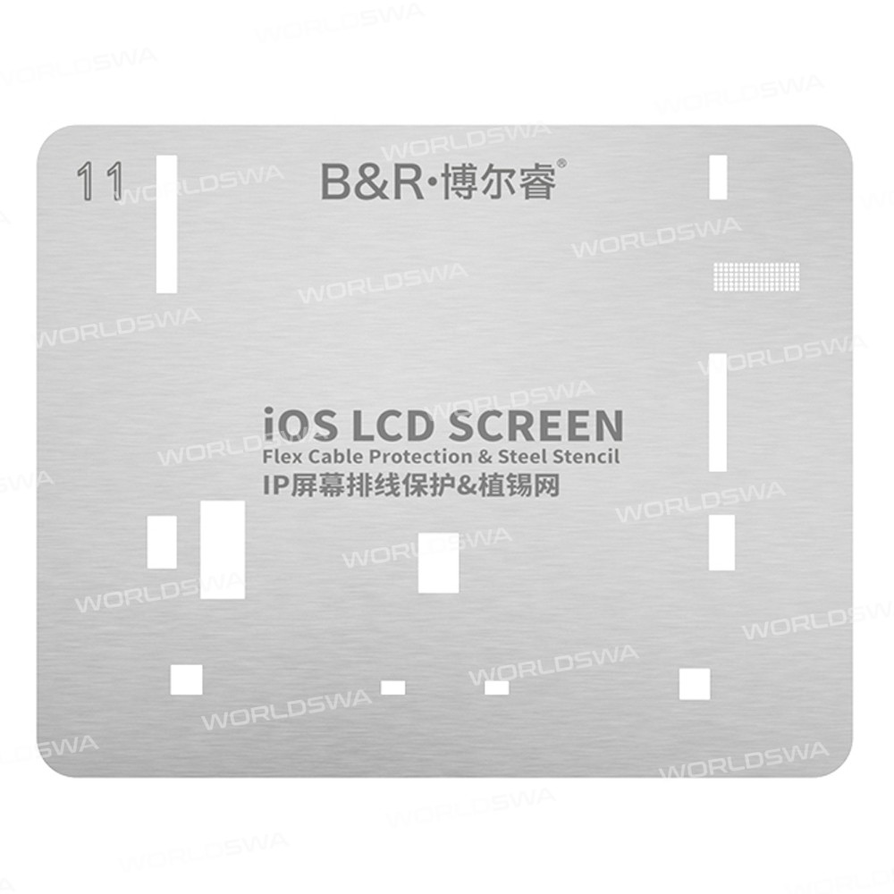 B&R IO6 iOS LCD Screen IC Flex Cable Protection & Steel Stencil Set for iPhone 11 to 13 Pro Max
