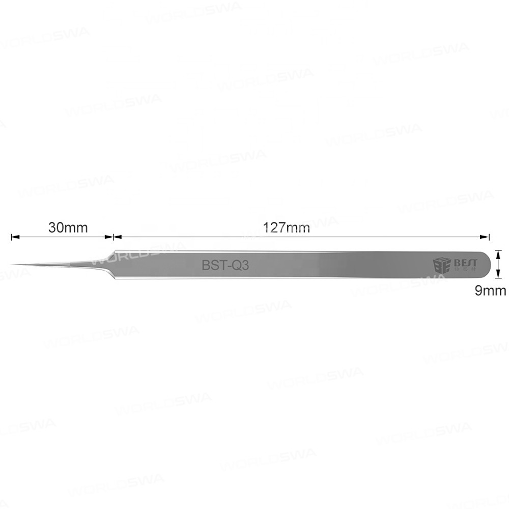 BST-Q3 / Q5 Stainless Steel Superfine Pointed Precision Fly Line Tweezers